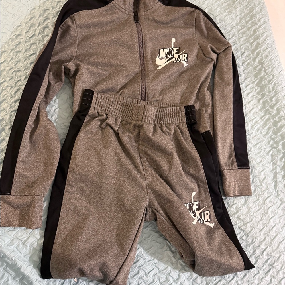 Nike Air Jordan gray and Black Tracksuit Set